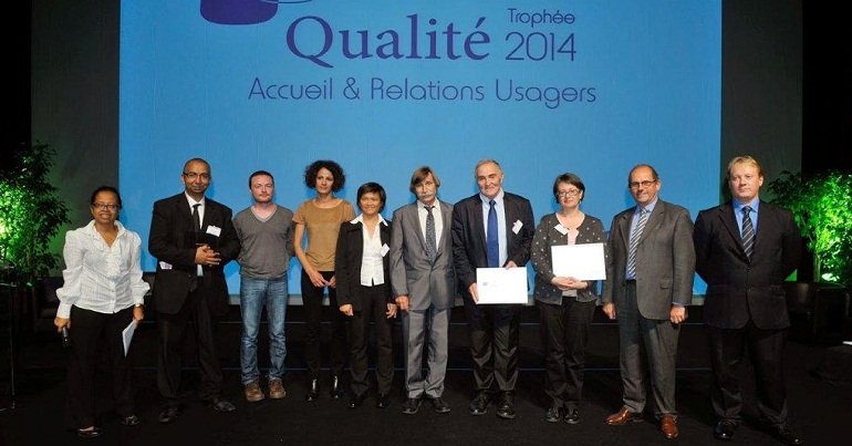 Trophées 2014 de « la qualité de l’accueil et relations à l’usager ».